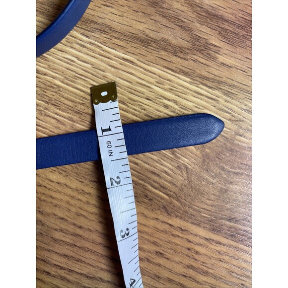 Armani Collezioni Blue  Size 40 Italian US Small Leather Skinny Belts Never Worn main image 11